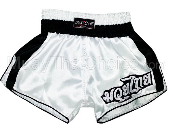 Pantalones Muay Thai Retro Boxsense : BXSRTO-002-Blanco