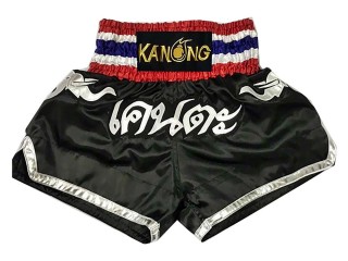 Shorts de Muay Thai Personalizados : KNSCUST-1010 Negro