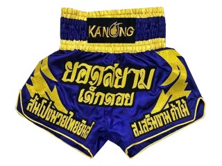 Shorts de Muay Thai Personalizados : KNSCUST-1015 Azul