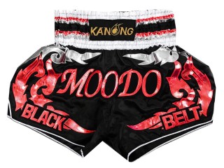 Pantalones Cortos de Muay Thai Personalizados : KNSCUST-1030 Negro