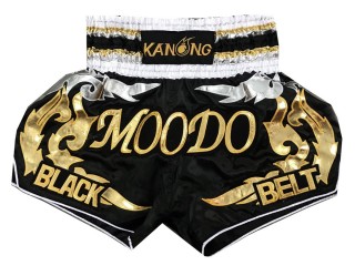 Shorts muay thai Personalizados : KNSCUST-1048 Negro