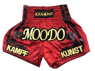 Shorts muay thai Personalizados : KNSCUST-1055 Rojo
