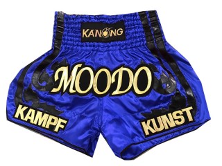 Shorts muay thai Personalizados : KNSCUST-1057 Azul