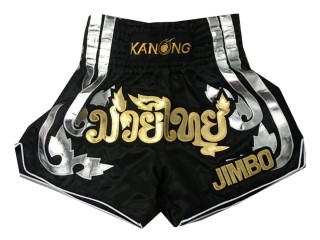 Shorts muay thai Personalizados : KNSCUST-1062 Negro