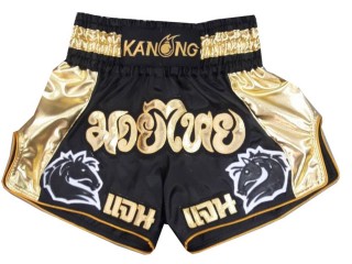 Shorts muay thaiPersonalizados : KNSCUST-1063 Negro