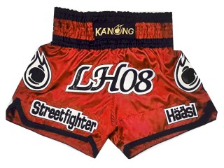 Pantalones Muay Thai Personalizados : KNSCUST-1068  Rojo