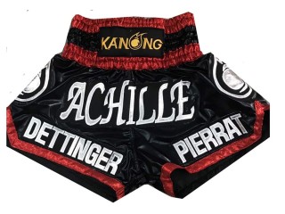 Pantalón Muay Thai Personalizados : KNSCUST-1078 Negro