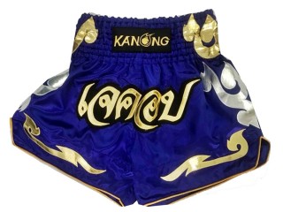 Pantalón Muay Thai Personalizados : KNSCUST-1081 Azul