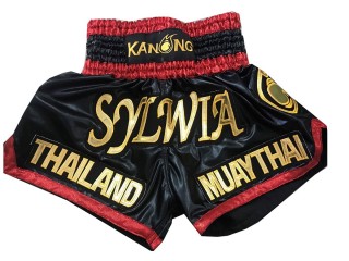 Short muay thai personalizado : KNSCUST-1094 Negro