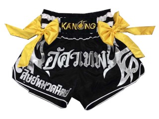 Pantalones de Muay Thai Personalizados : KNSCUST-1110 Negro