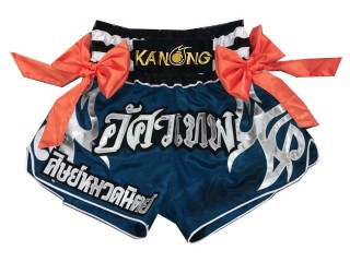 Pantalones de Muay Thai Personalizados : KNSCUST-1111 Azul