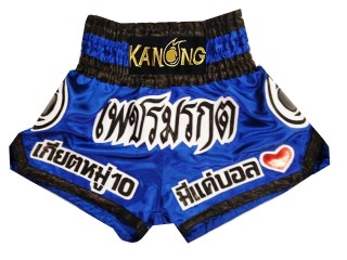 Pantalones muay thay Personalizados : KNSCUST-1139 Azul