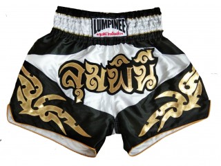 Pantalones Muay Thai Lumpinee : LUM-049-Blanco