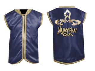 Personalizados - Kanong Chaqueta Muay Thai Cornerman : Azul marino Lai Thai