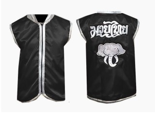 Personalizados - Kanong Chaqueta Muay Thai Cornerman : Negro Elefante