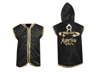 Personalizados - Kanong Sudaderas Muay Thai / Chaqueta de boxeo : Negro Lai Thai