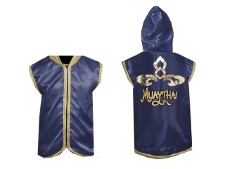 Personalizados - Kanong Sudaderas Muay Thai / Chaqueta de boxeo : Azul marino Lai Thai