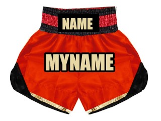 Shorts de boxeo personalizados : KNBSH-022-Rojo