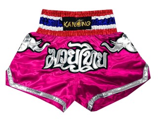 Pantalones Muay Thai Kanong  : KNS-125-Rosa oscuro