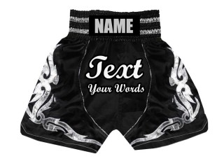 Shorts de boxeo personalizados : KNBSH-024-Negro