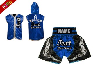 Personalizados - Capucha de Boxeo + Pantalones Boxeo de Niños : Azul