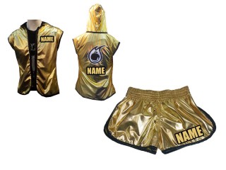 Personalizados - Kanong Sudaderas con capucha + Pantalones Boxeo para Mujer : Oro