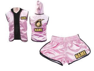 Kanong Sudaderas con capucha + Pantalones Boxeo para Mujer : Rosa