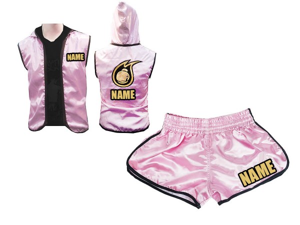Personalizados - Kanong Sudaderas con capucha + Pantalones Boxeo Mujer : Rosa