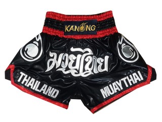 Pantalon Muay Thai para niños Kanong : KNS-118-Negro-K