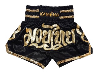 Pantalones Muay Thai Kanong : KNS-121-Negro-K