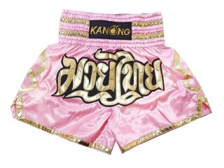 Pantalones Muay Thai Kanong : KNS-121-Rosa-K