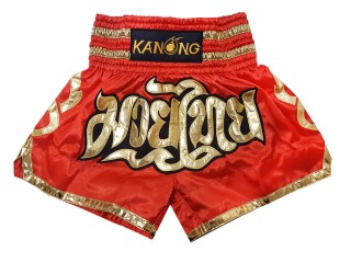 Pantalones Muay Thai Kanong : KNS-121-Rojo-K