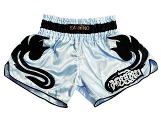 Short de  Muay Thai Retro Kanong : KNSRTO-209-azul claro