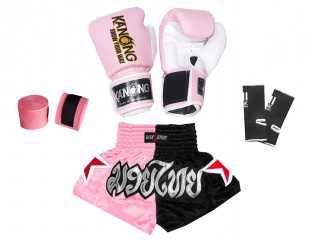 Juego completo Muay thai para Niños : Rosa claro