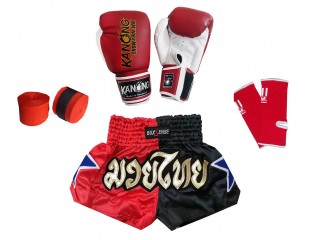 Juego completo Muay thai para Niños : Rojo