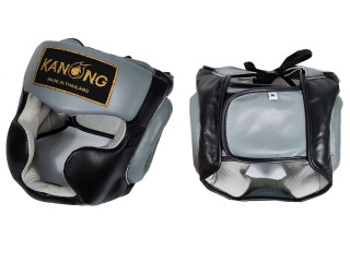 Casco Boxeo Piel Kanong : Negro/Gris