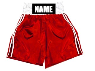 Pantalones de boxeo personalizados : KNBSH-026-Rojo