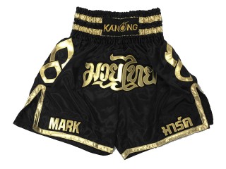 Shorts de Box Personalizados : KNBXCUST-2001-Negro