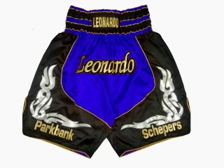 Shorts de Box Personalizados : KNBXCUST-2035-Azul-Negro