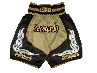 Shorts de Box Personalizados : KNBXCUST-2035-Oro-Negro