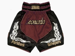 Shorts de Box Personalizados : KNBXCUST-2035-Granate-Negro