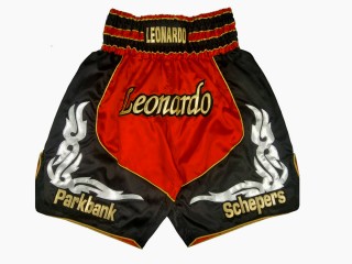 Shorts de Box Personalizados : KNBXCUST-2035-Rojo-Negro