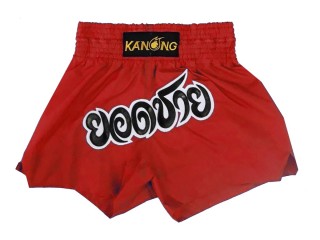 Pantalones de kick boxing Personalizados : KNSCUST-1165 Rojo