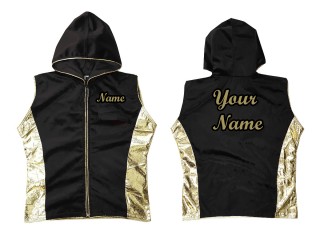 Personalizados - Kanong Sudaderas Muay Thai / Chaqueta de boxeo : Negro/Oro