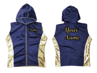 Personalizados - Kanong Sudaderas Muay Thai / Chaqueta de boxeo : Azul marino/Oro