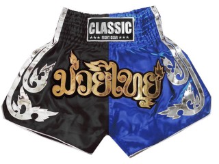 Calzonas muay thai Classic : CLS-015-Negro-Azul