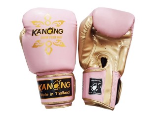 Guantes de Boxeo de Niños Kanong : Thai Power Rosa/Oro