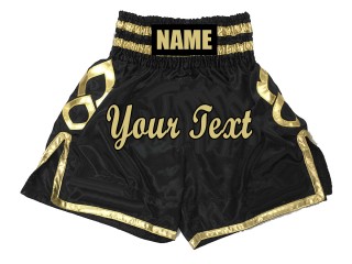 Shorts de boxeo personalizados : KNBSH-025-Negro