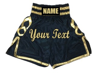 Pantalon de boxeo personalizado : KNBSH-025-Azul marino