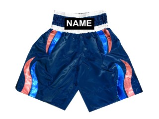 Pantalones de boxeo personalizados : KNBSH-028-Azul marino
